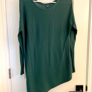 Forest green Splendid tunic asymmetric hem